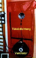 eingebaute Blower Door